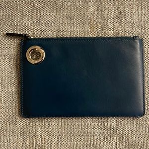 Michael Kors Blue Clutch Purse Silver Details